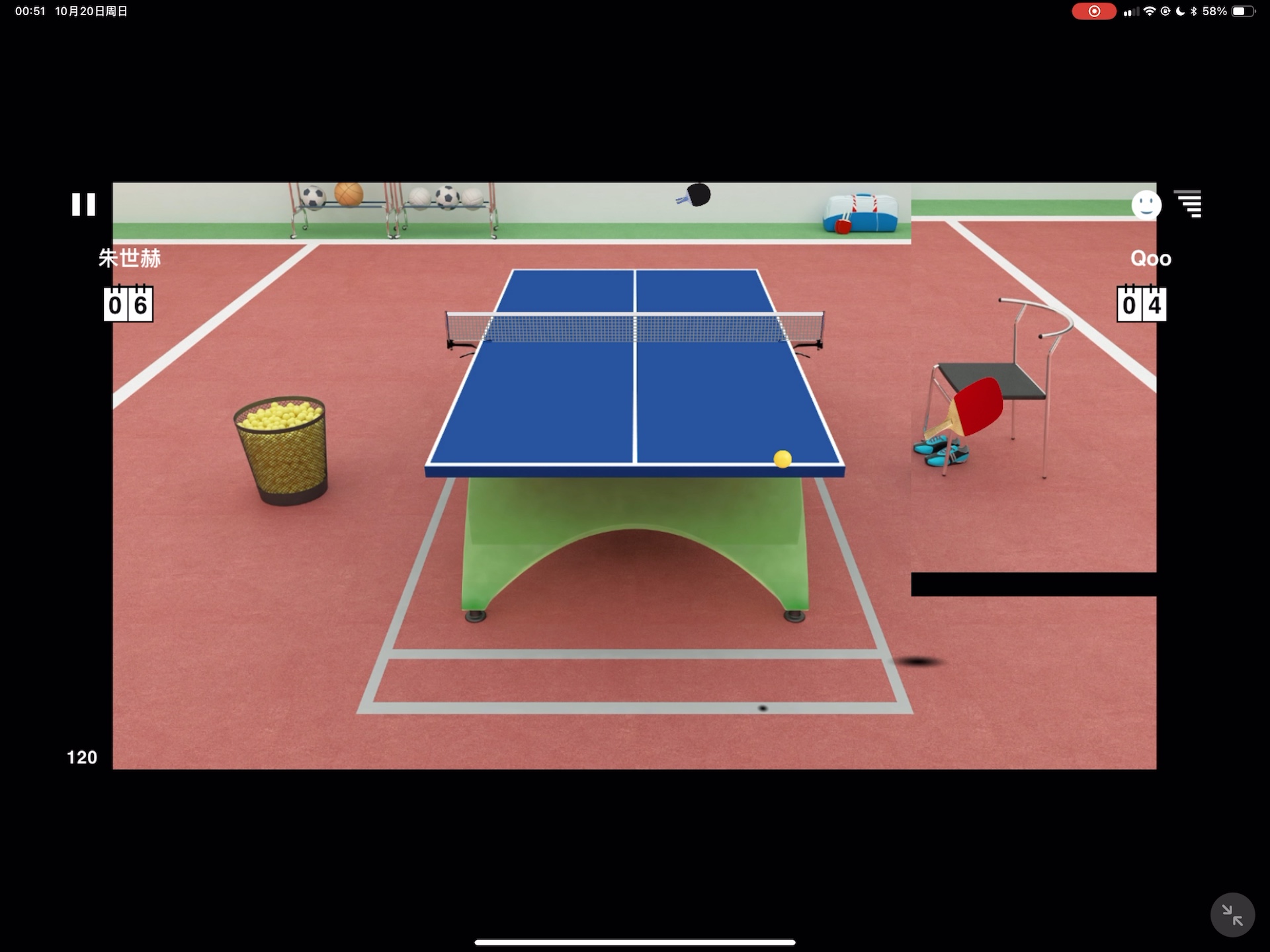 ios虚拟乒乓球 tiger 球速是真快,打得出汗