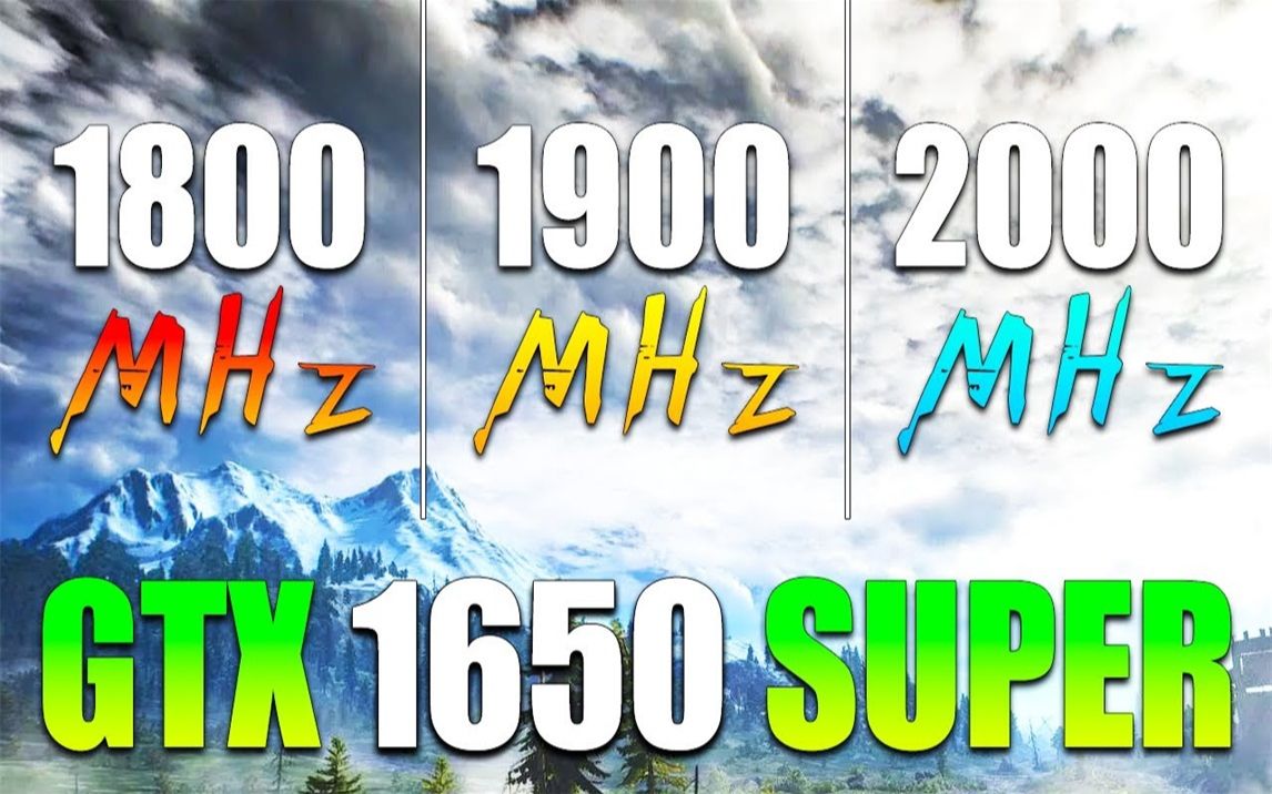 1800MHz vs 1900MHz vs 2000MHz 游戏帧数对比(1080P分辨率测试,显卡超频)GTX 1650Super + i3-10100F