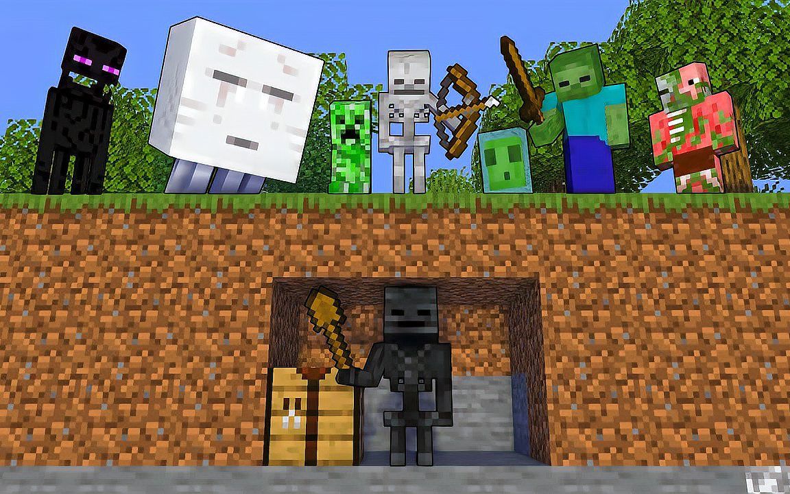 我的世界:mc动画《追击凋零骷髅》,僵尸不负众望