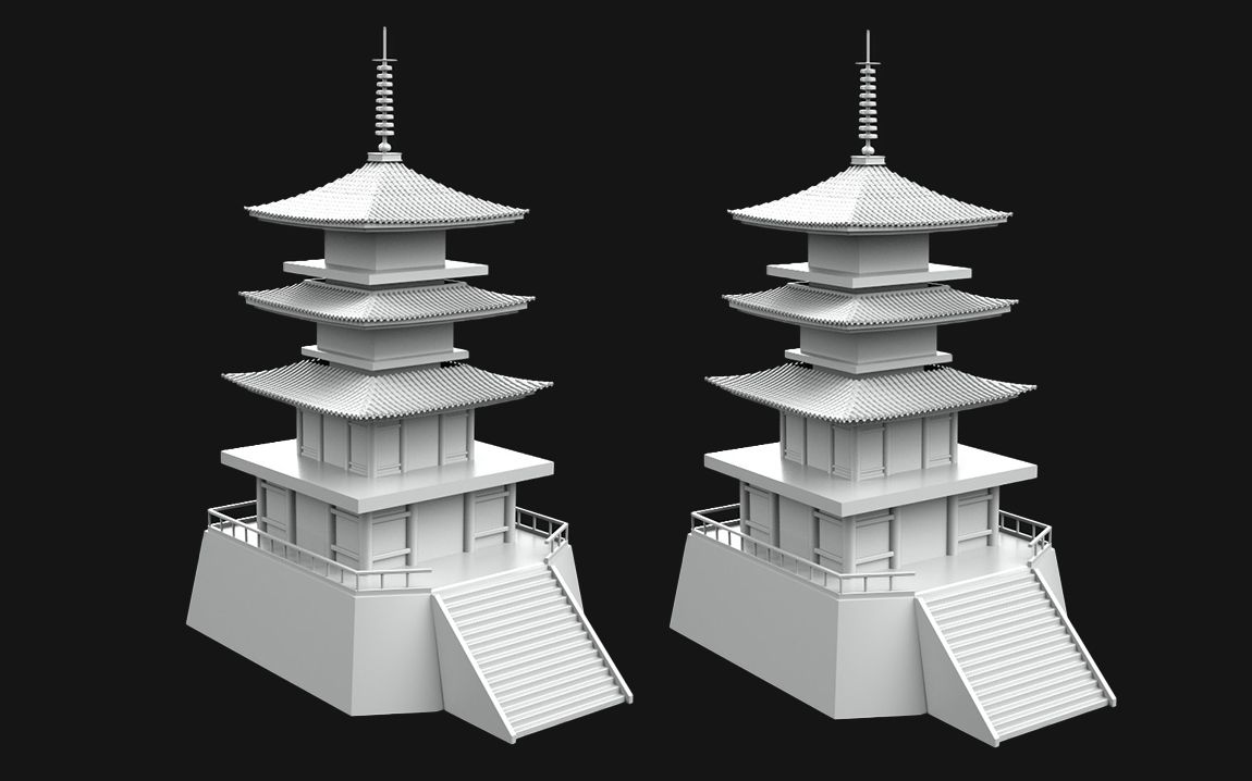 3dmax建模,小白零基础也能看懂,古风亭子建筑建模制作教程