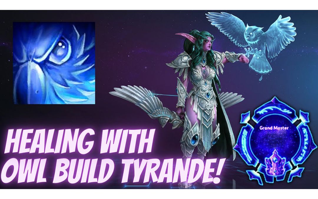 泰兰德星辰坠落  主W钝头鹰 Tyrande Starfall  Owl Build Tyrande!  Grandmaster Storm League哔哩哔哩bilibili