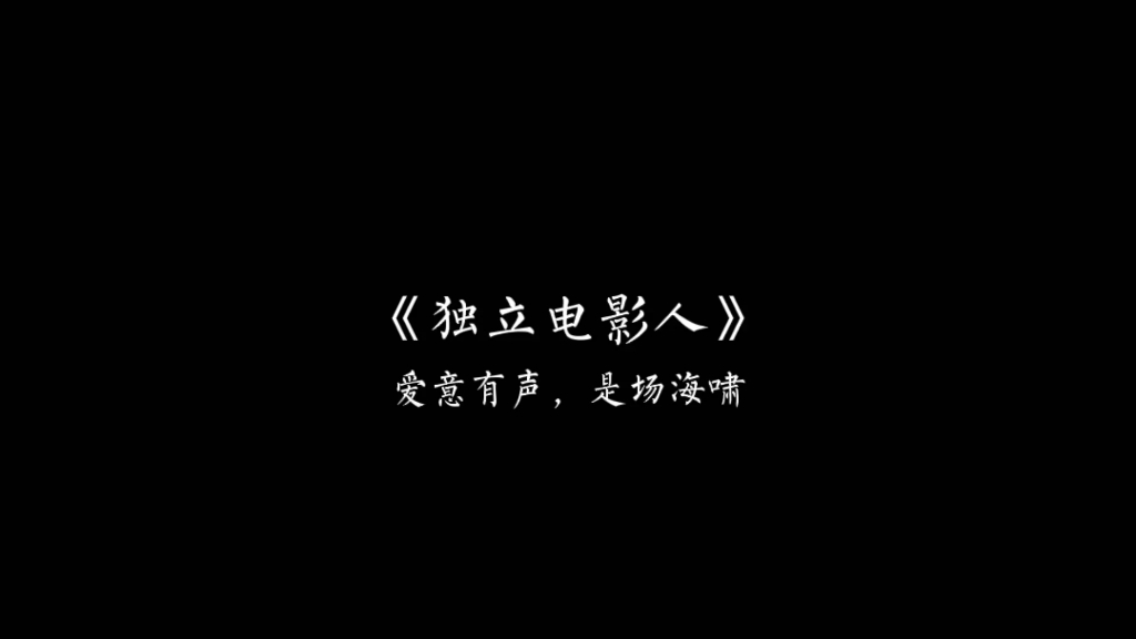 【独立电影人】在无人知晓的角落里,他的爱意有声,是一场巨大海啸.哔哩哔哩bilibili