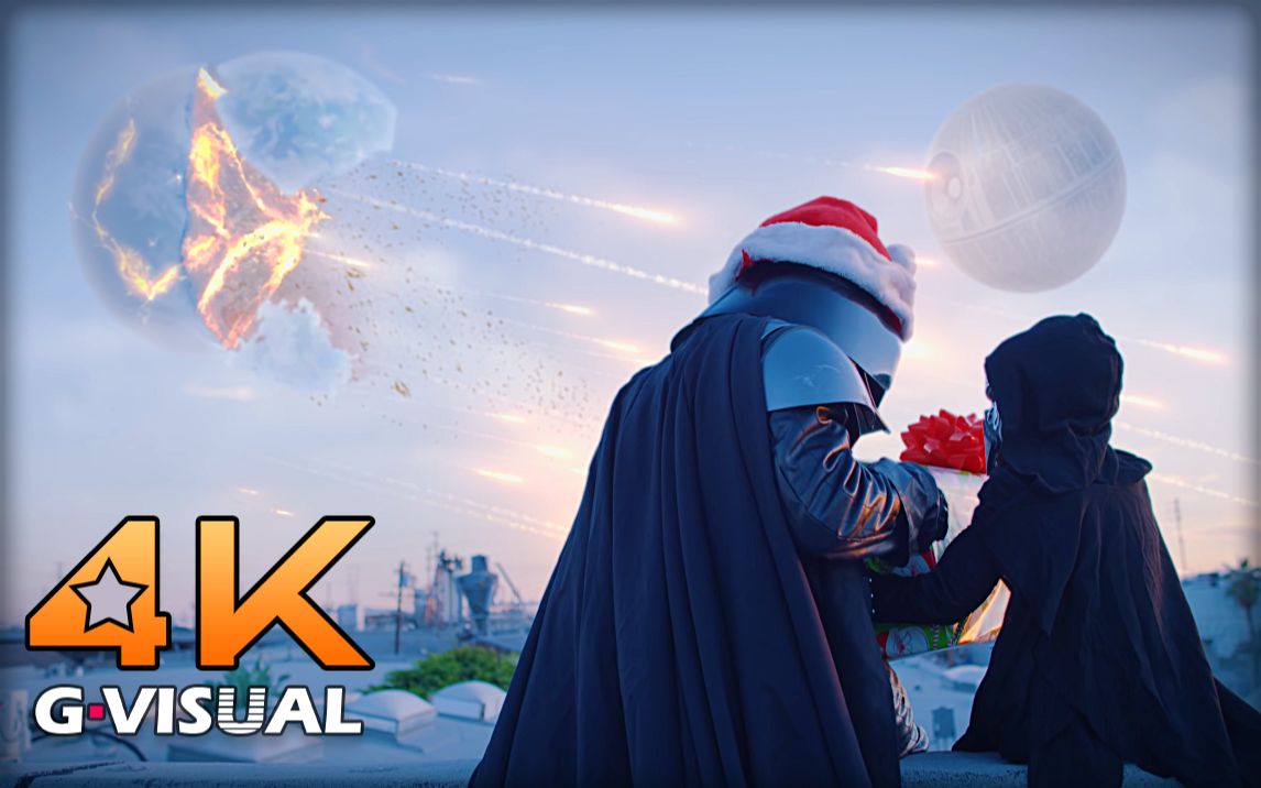 4k《星战-圣诞特辑2》凯洛·伦与达斯维达-外公捣蛋教学 结尾有点莫名
