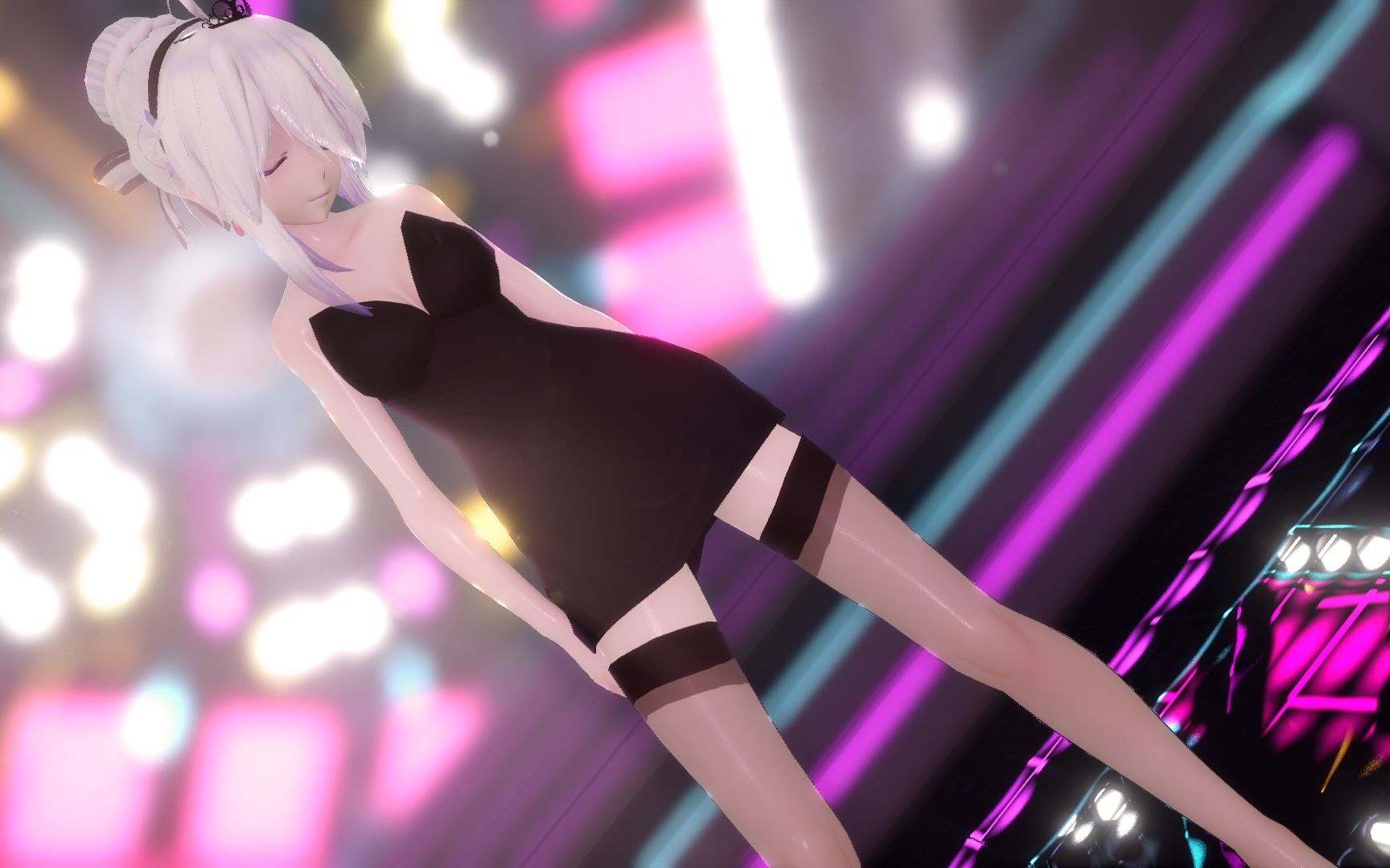 mmd喜欢弱音的你们请挥动双手今夜让其响彻黑色短裙弱音hakuヒビカセ