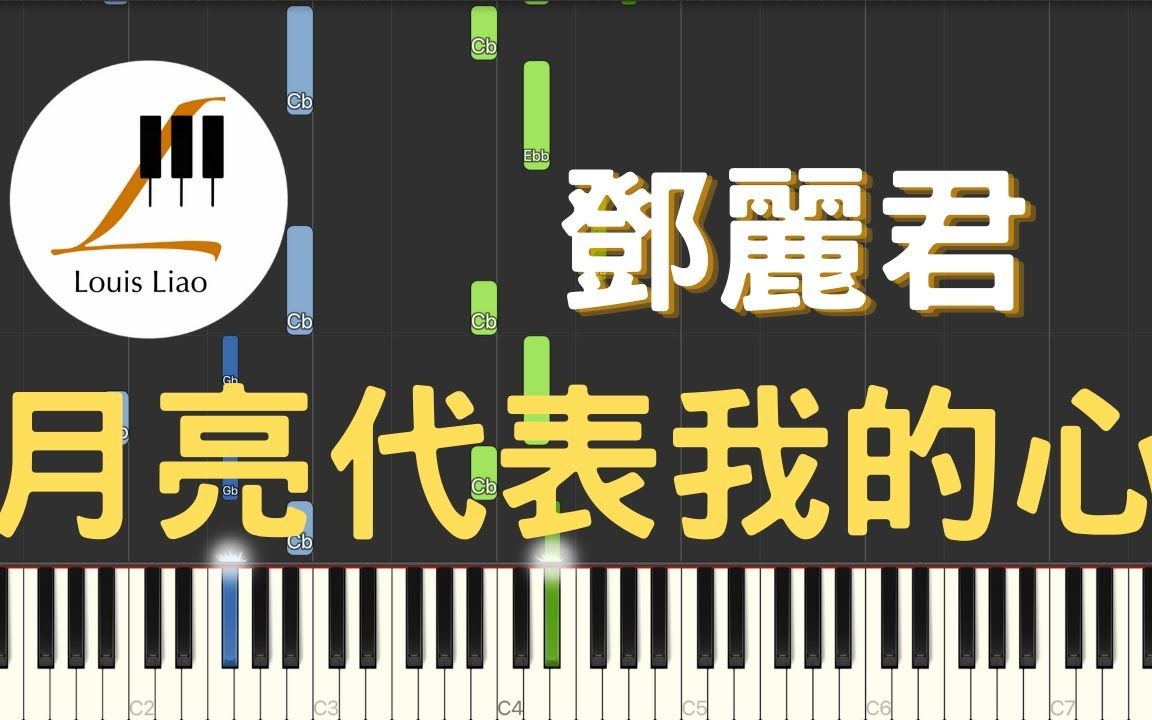 [图]鄧麗君 Teresa Teng 月亮代表我的心 鋼琴教學 Synthesia 琴譜