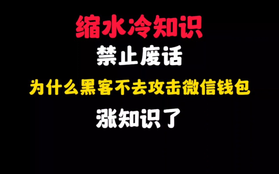 禁止废话:为什么黑客不去攻击微信钱包?涨知识了哔哩哔哩bilibili