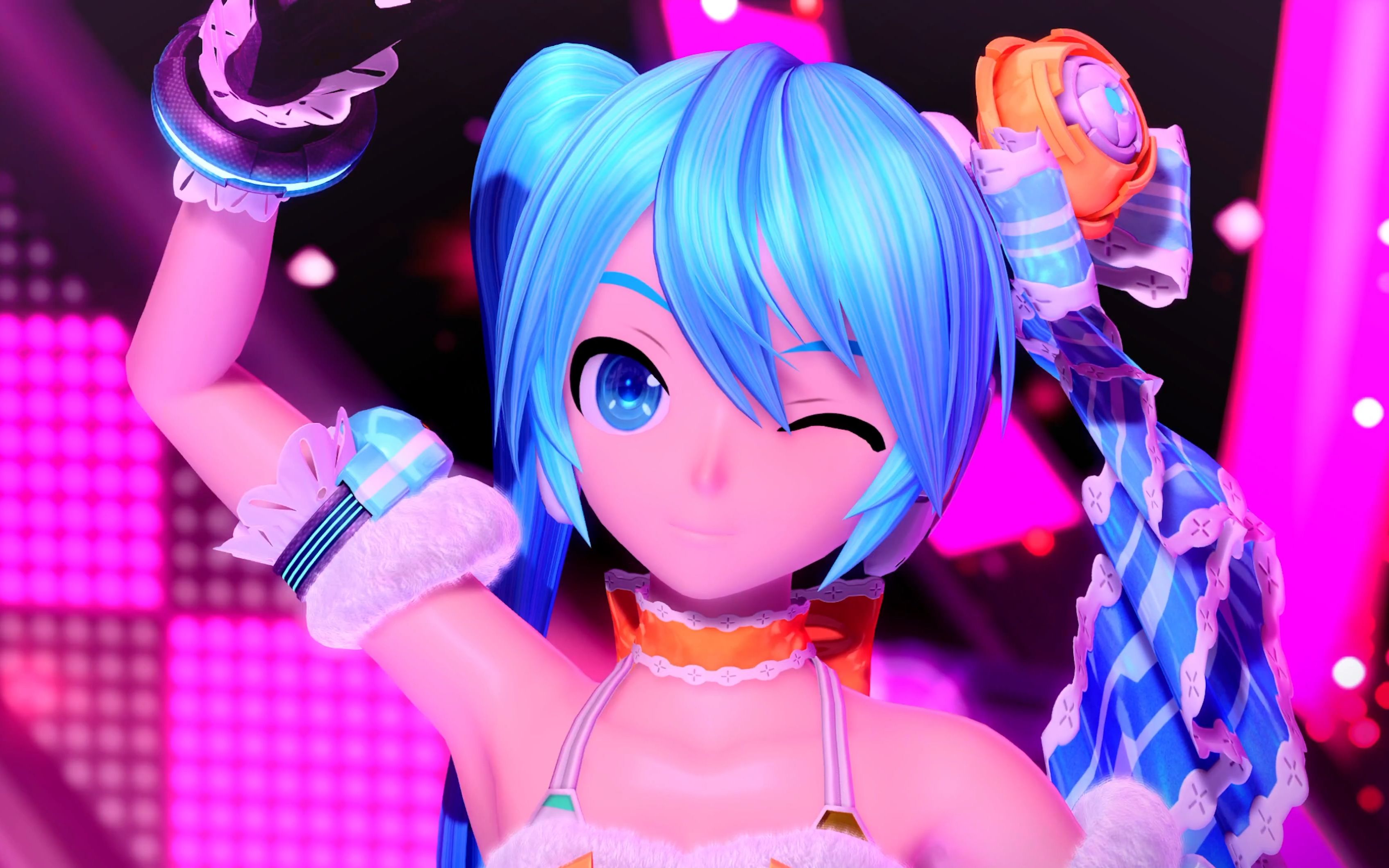 4k画质miku橙花公主changeme中文字幕版初音未来歌姬计划pv