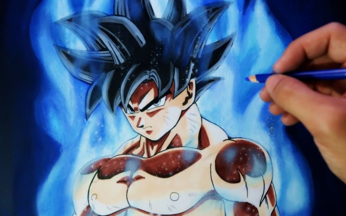 油管手绘大神教你如何画出孙悟空自在极意功形态!