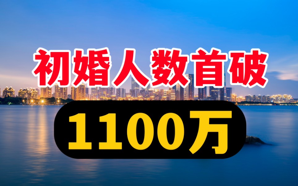 全国初婚人数跌破1100万,38年来历史新低,年轻人在担心什么?哔哩哔哩bilibili