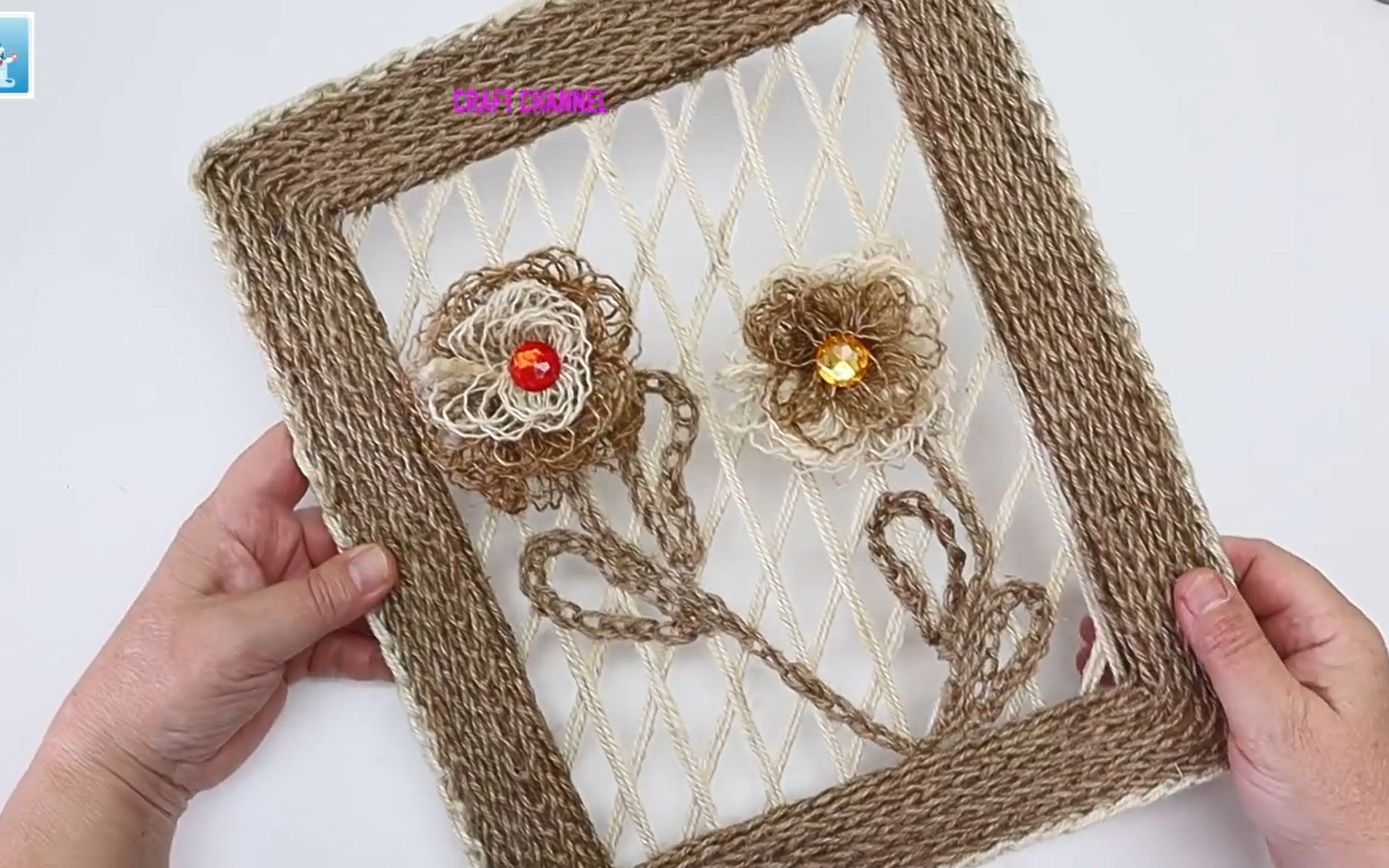 Jute Rope麻绳相框墙饰,DIY手工给家里添点乐趣哔哩哔哩bilibili