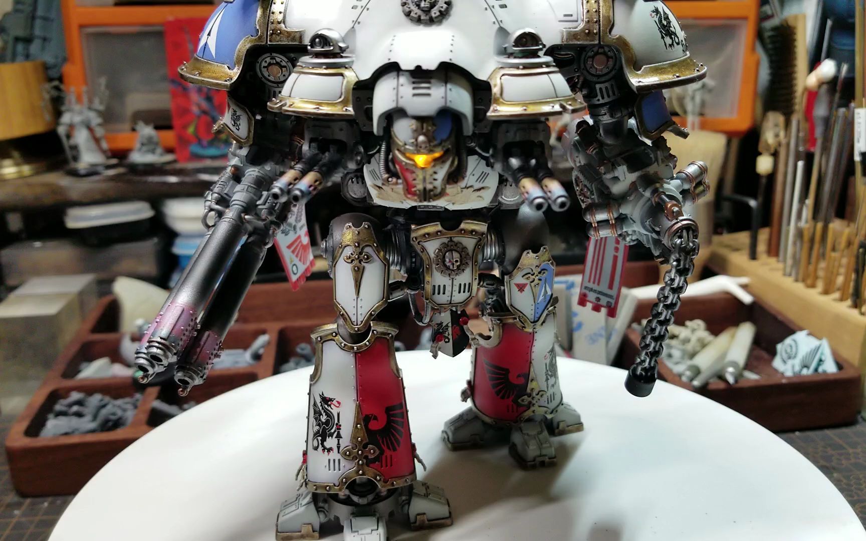 塑料模型 战锤40k 帝国骑士豪侠【纳坦娅爵士-钢铁之灾】 基本搞定