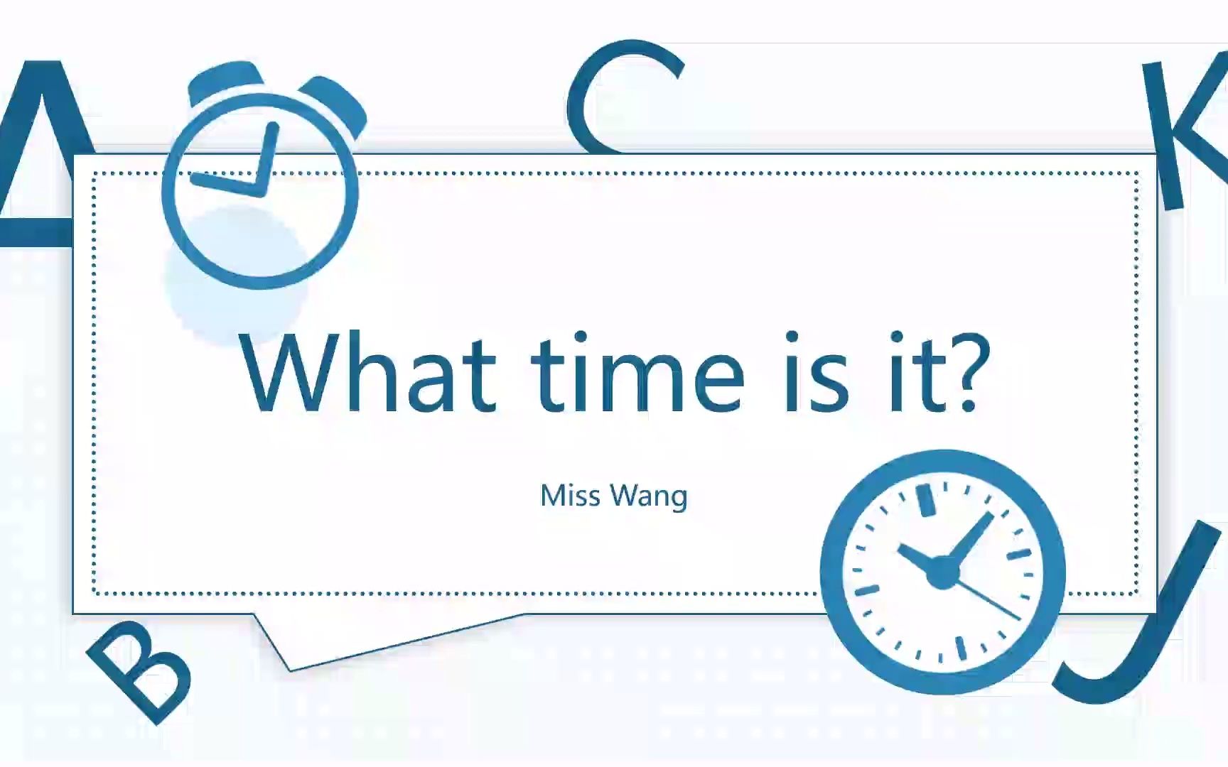 [图]小学英语微课作品 what time is it