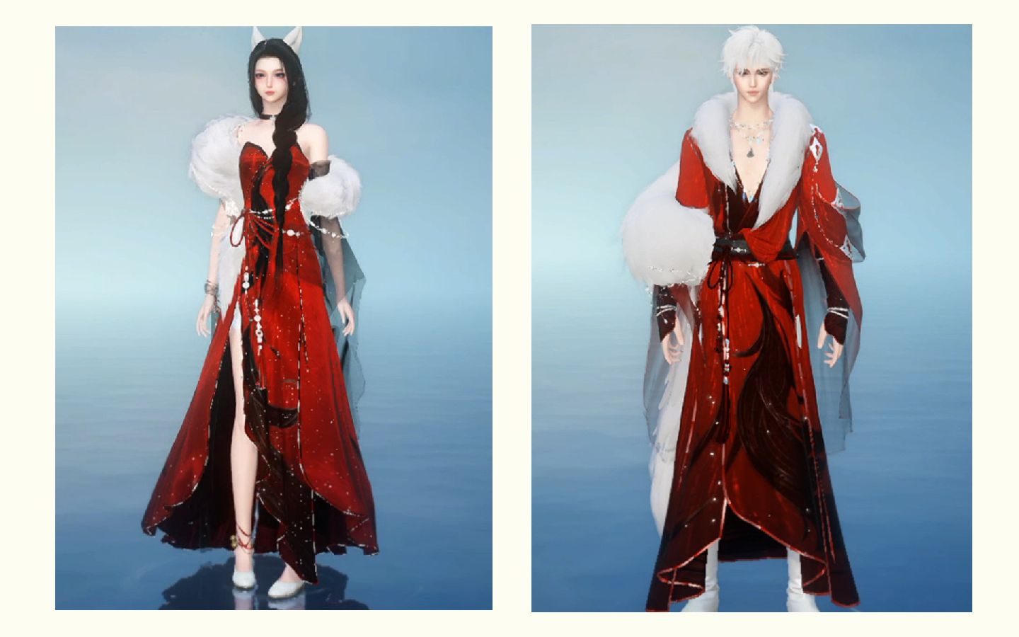 逆水寒 七夕白狐时装染色分享玉华染