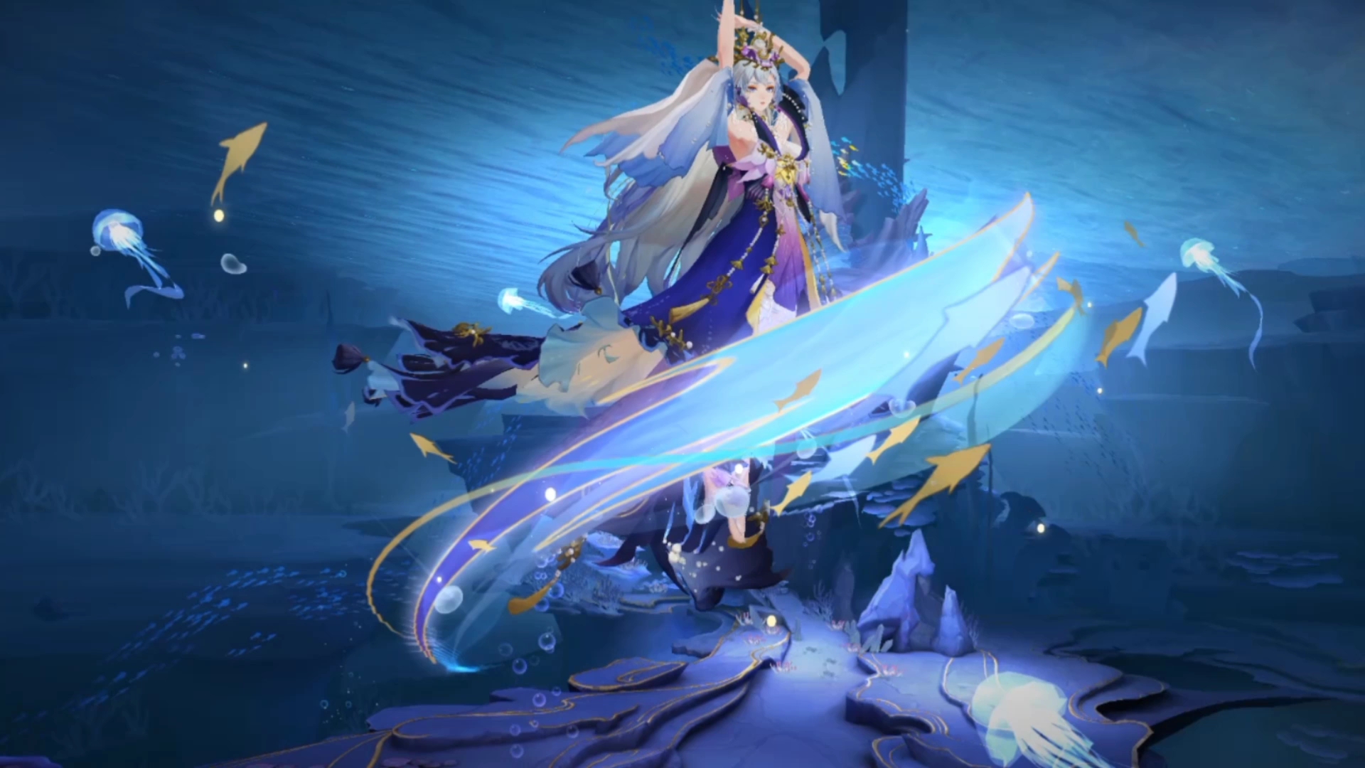 阴阳师# #千姬# 仅有海潮与人鱼的歌声会成为海上的明灯.