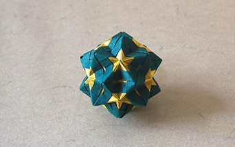 [图]【搬运花球】NO_1 圣诞花球 设计者：Maria Sinayskaya 视频录制者：happyfolding.com - enjoy origam