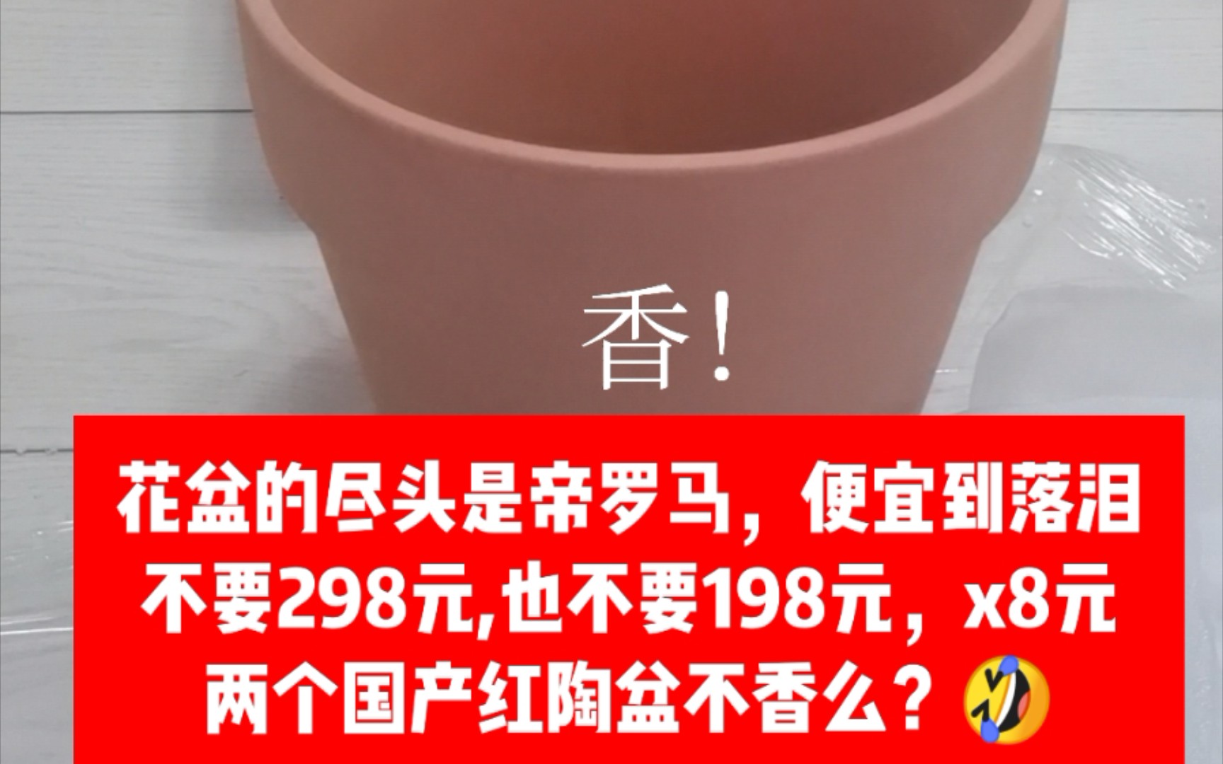 花盆的尽头是帝罗马,不要298,也不要198,x8元两个国产红陶盆香到落泪!哔哩哔哩bilibili