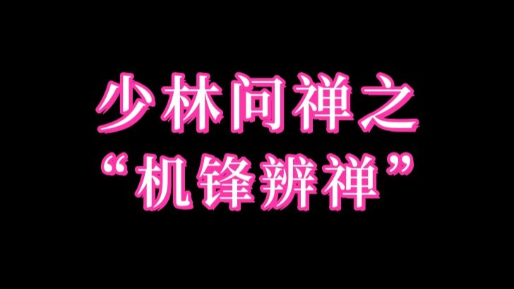 [图]少林问禅之“机锋辨禅”