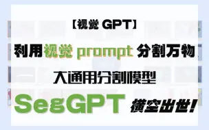 Download Video: 【视觉GPT】利用视觉prompt分割万物，大通用分割模型SegGPT横空出世！