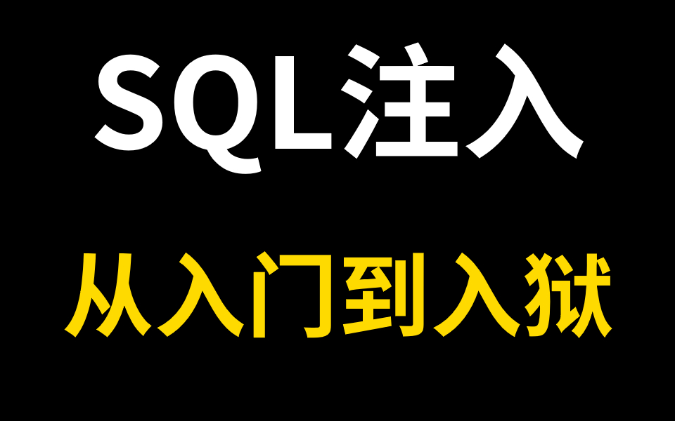 【零基础小白定制版】b站最强SQL注入教学,从入门到入狱|sql注入实战|SQL注入教程|SQL注入攻击|MySQL哔哩哔哩bilibili