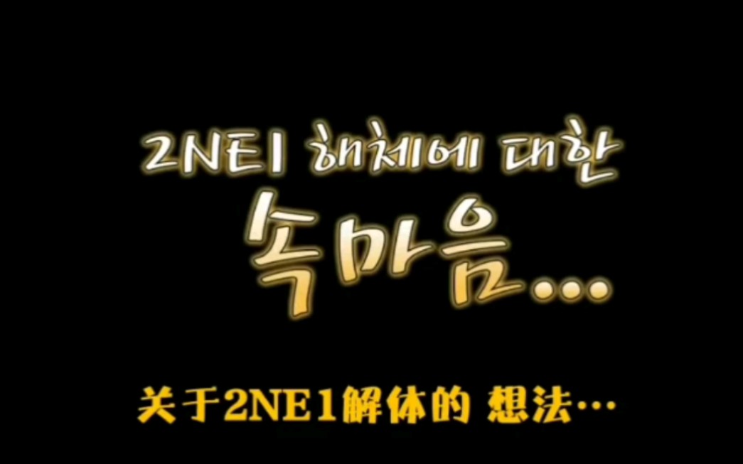 [2NE1成员谈解散]团魂满满的成员们,每次看都是感触不已,太可惜了哔哩哔哩bilibili