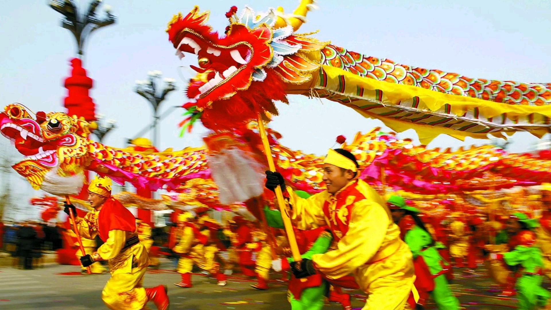 "舞龙"英语怎么说?