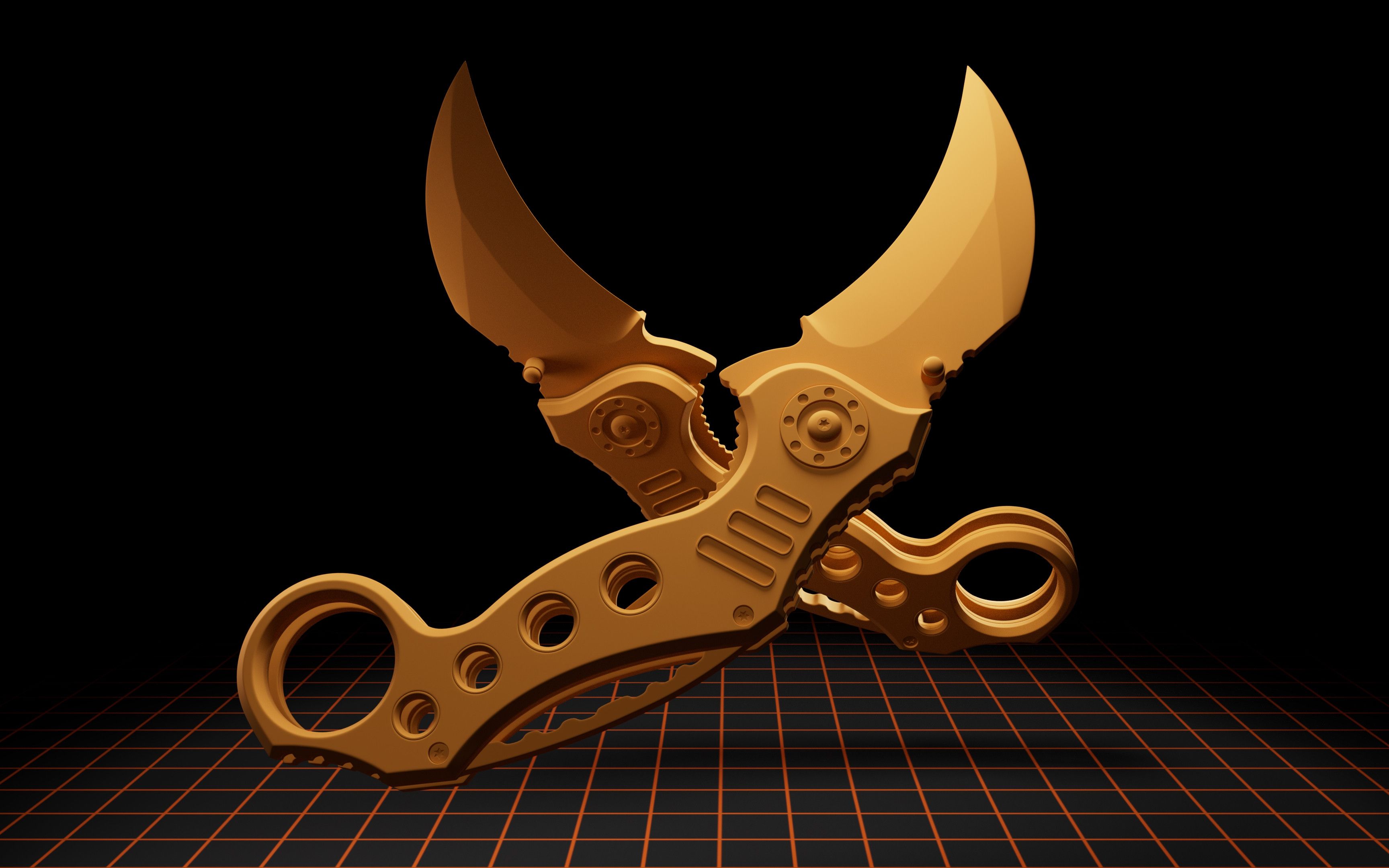 【3dmax建模】适合新手入门的爪刀教程,3d武器布线卡线 sp材质渲染