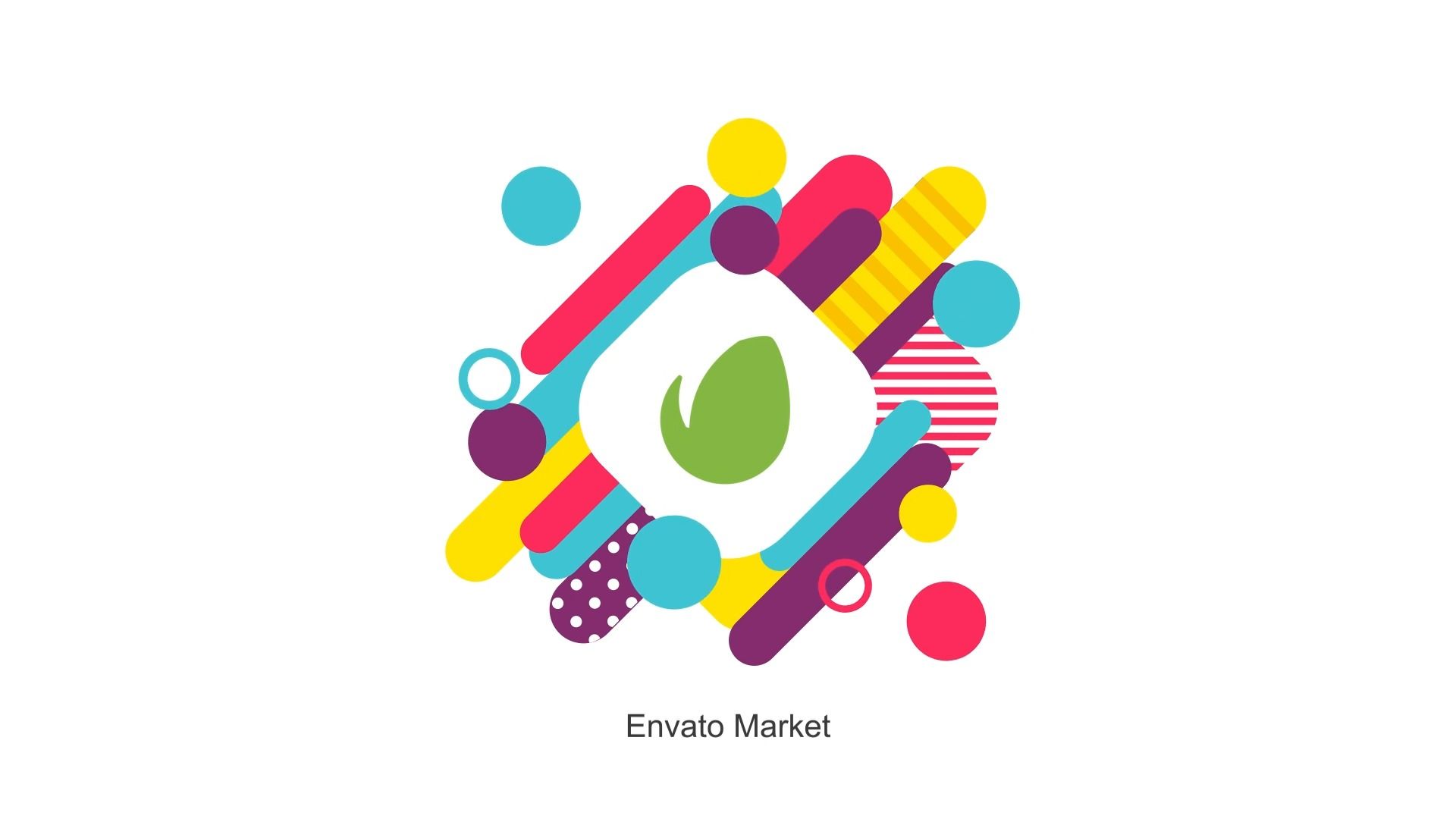 pr模板|独特动态首映式彩色标志logo演绎动画片头