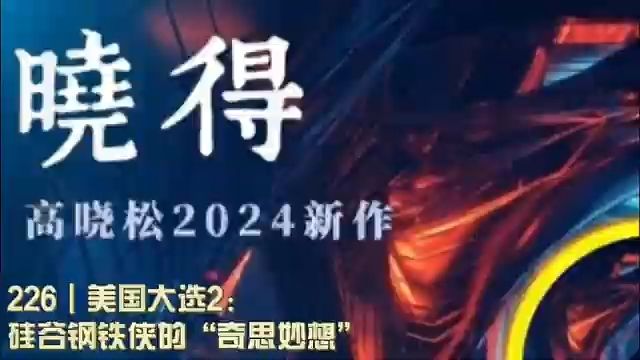 226┃美国大选2:硅谷钢铁侠的“奇思妙想”哔哩哔哩bilibili