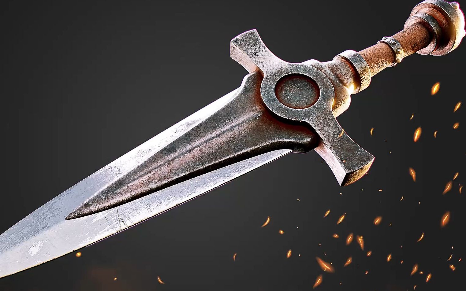 【blender】大神雕刻一把精美匕首,过程太过舒服!