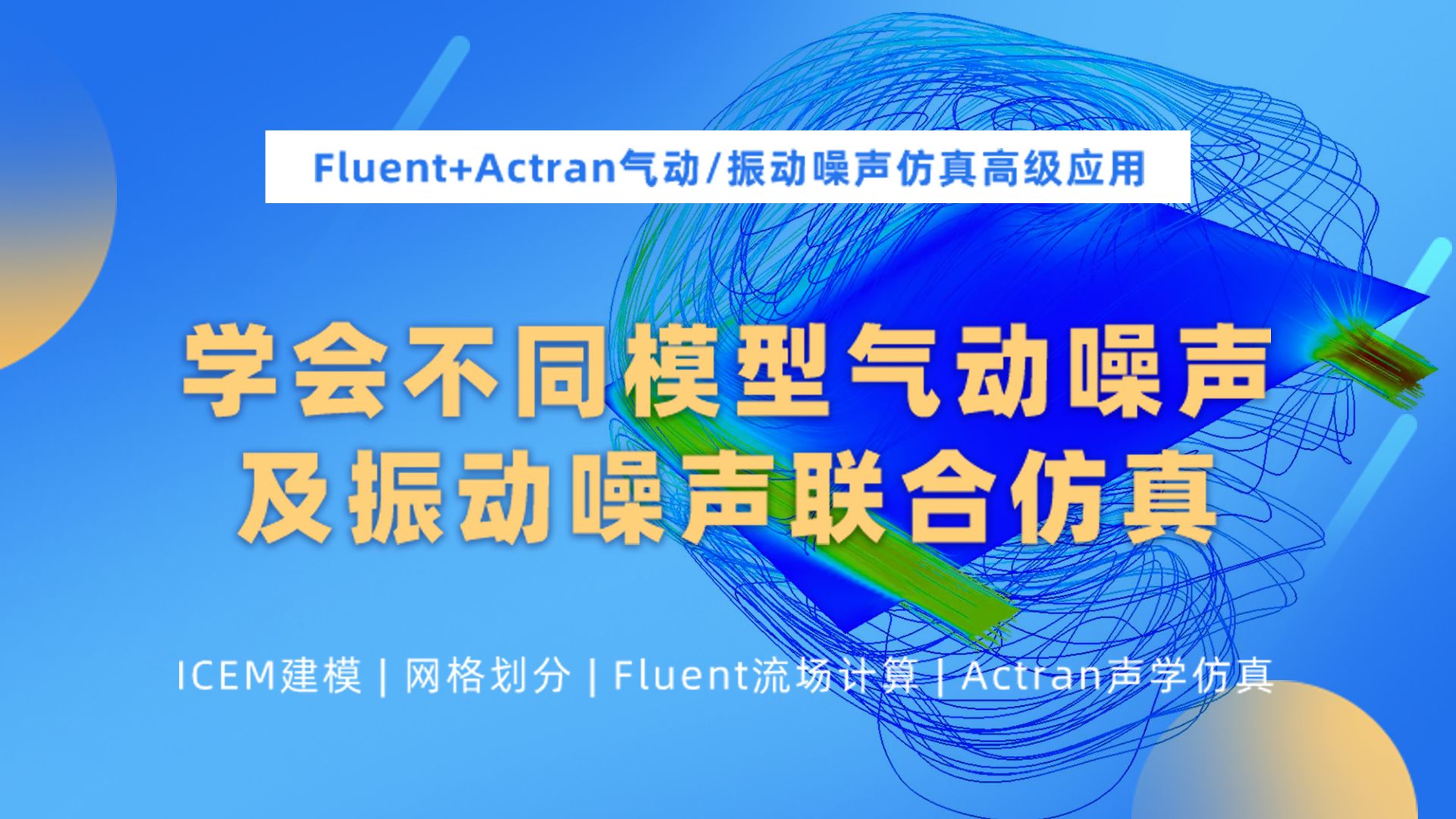 基于Fluent和Actran气动振动噪声仿真应用:学会不同模型气动噪声及振动噪声联合仿真哔哩哔哩bilibili