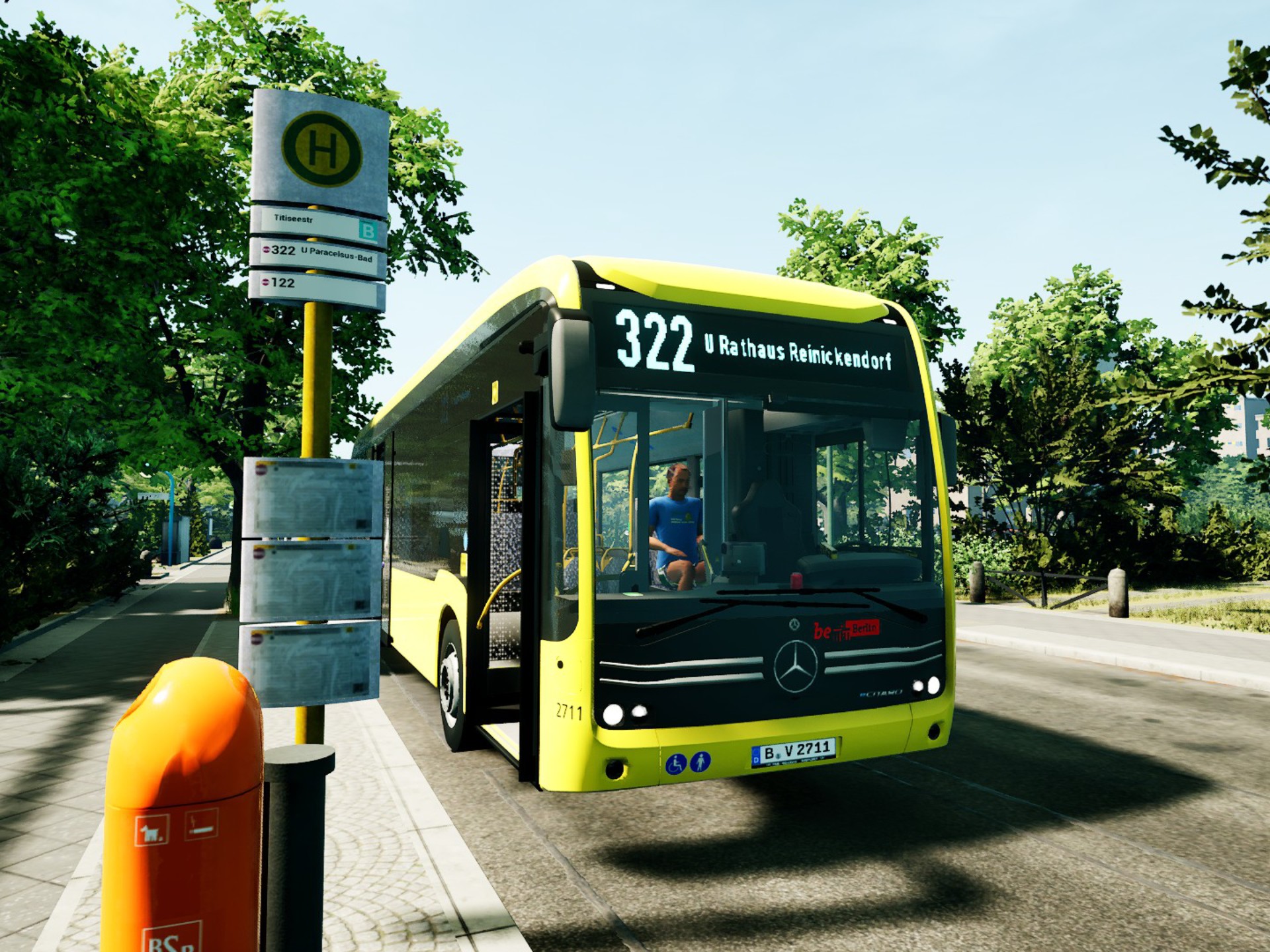 thebus 柏林322路区间方向莱尼根多夫市政厅