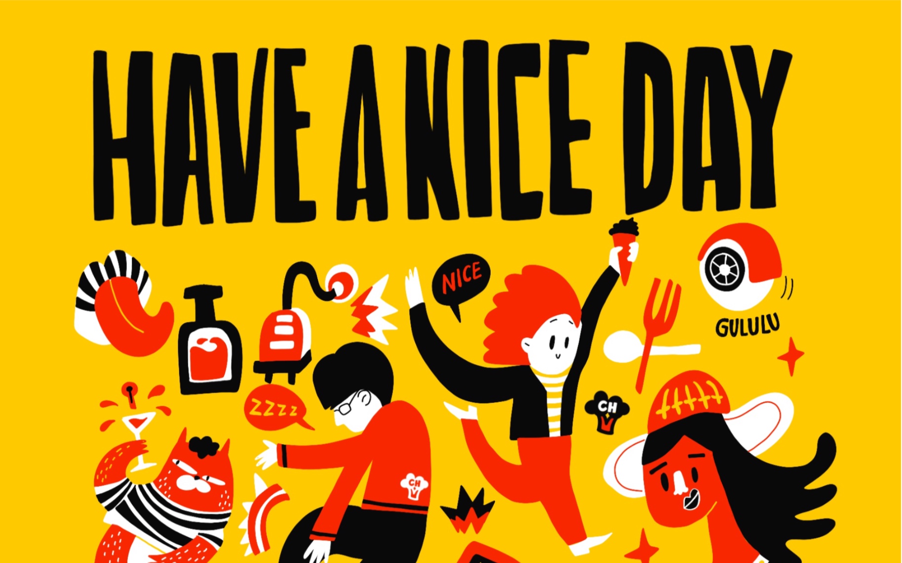 have a nice day~手绘小插画【画100个你的人052/100】