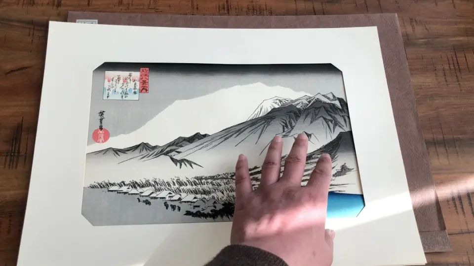 浮世绘大师歌川广重作品，近江八景之比良暮雪。_哔哩哔哩_bilibili