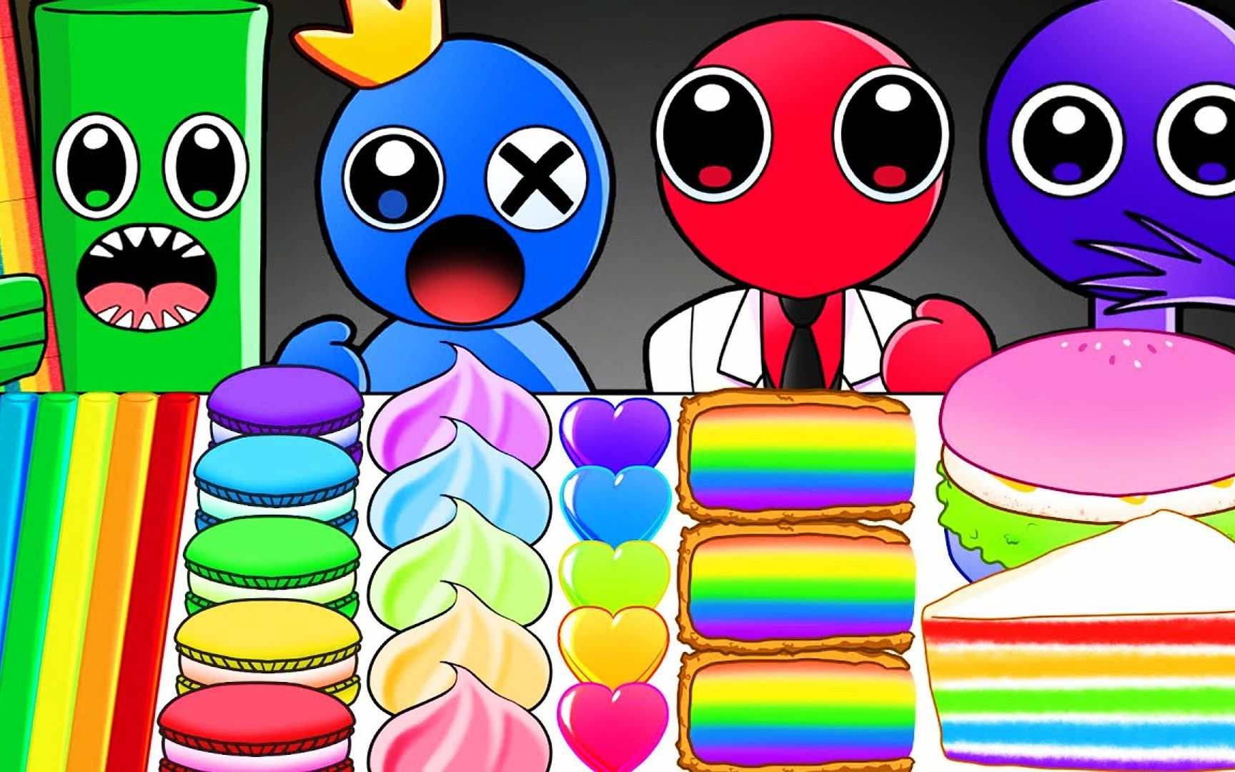 美食动画:五颜六色的冰淇淋,彩虹朋友会选择哪种呢?