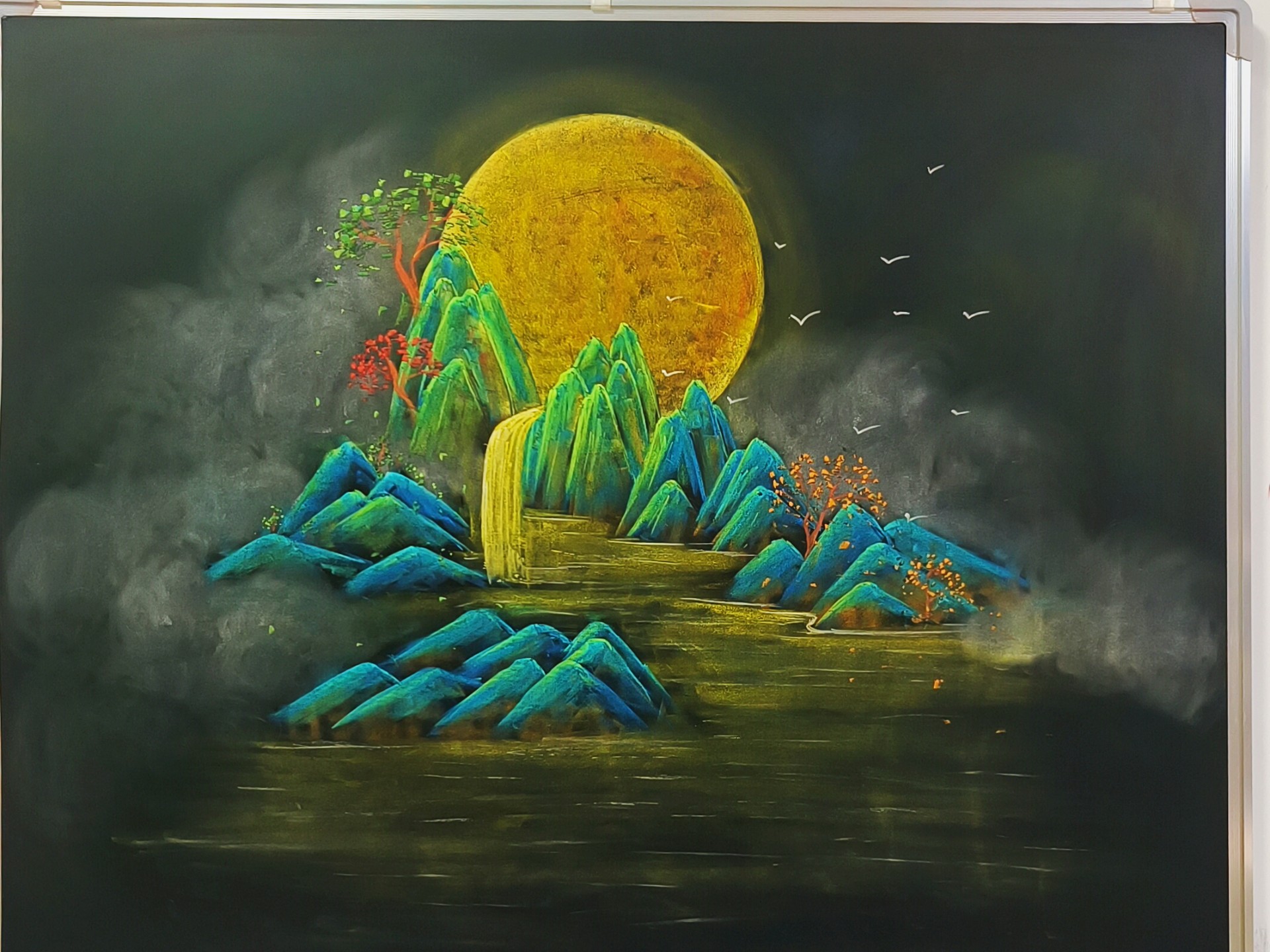 中秋黑板报教程