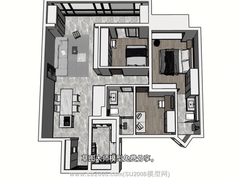 草图大师室内建模步骤图片