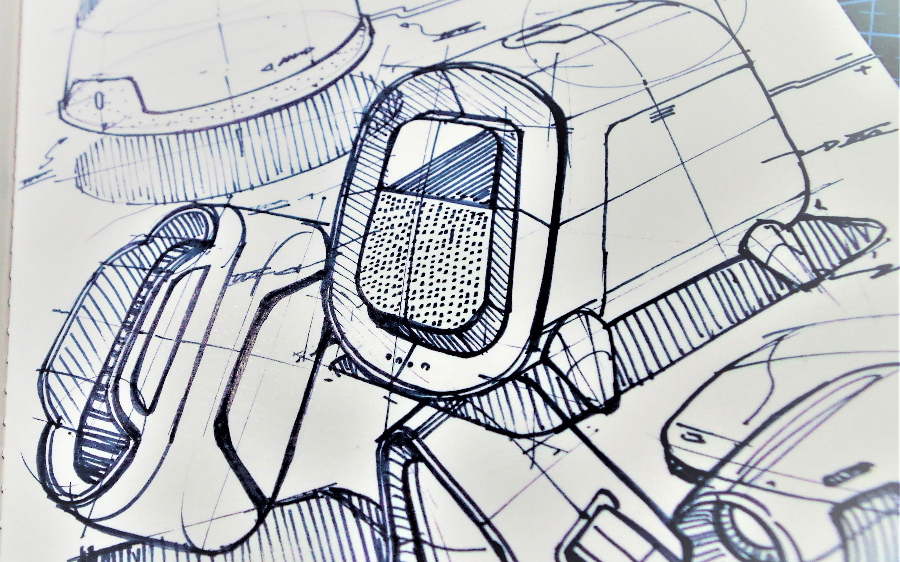 【工业产品设计手绘】日常造型训练-带圆透视形体练习(原版)_哔哩哔哩