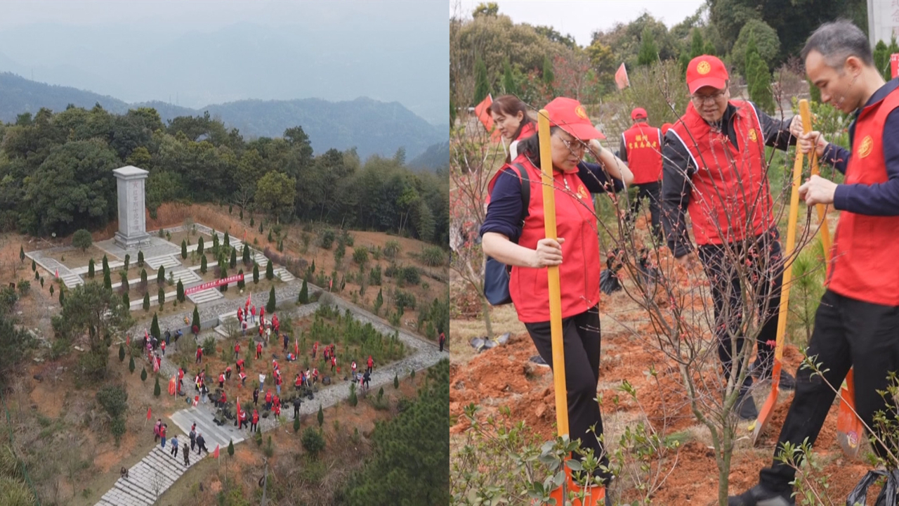 [图]为青山添绿，为党旗增彩，纪念碑前重温入党誓词，赓续红色基因