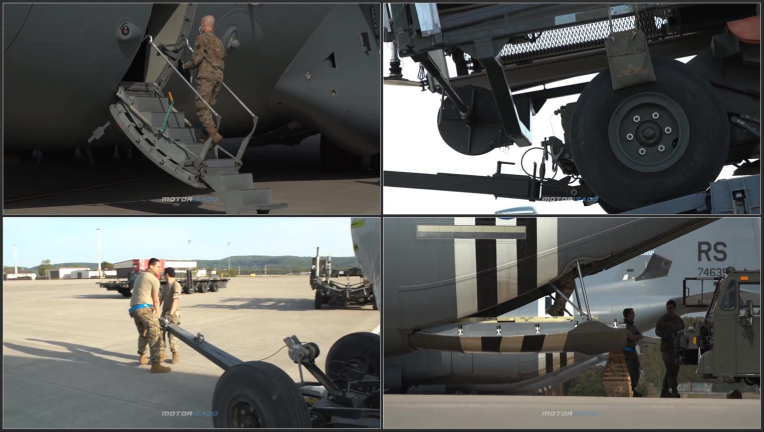 c-17环球霸王和c-130j超级大力士·拉姆施泰因空军基地,德国·美国