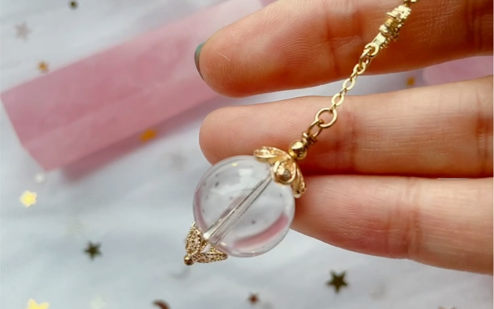 原创手作白水晶灵摆