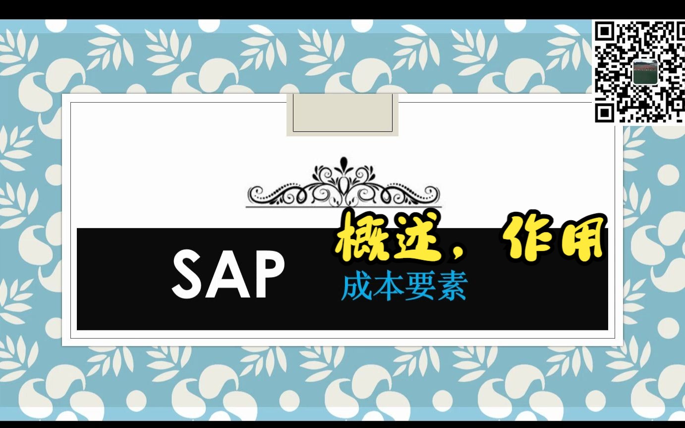 SAP 成本要素概念哔哩哔哩bilibili