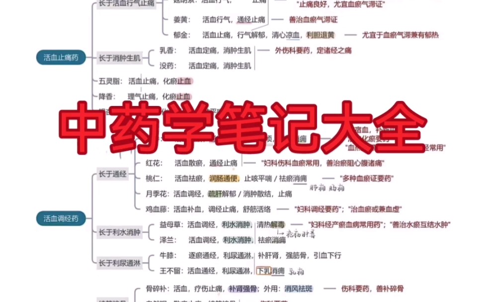 [图]中药学笔记哟！打卡打卡