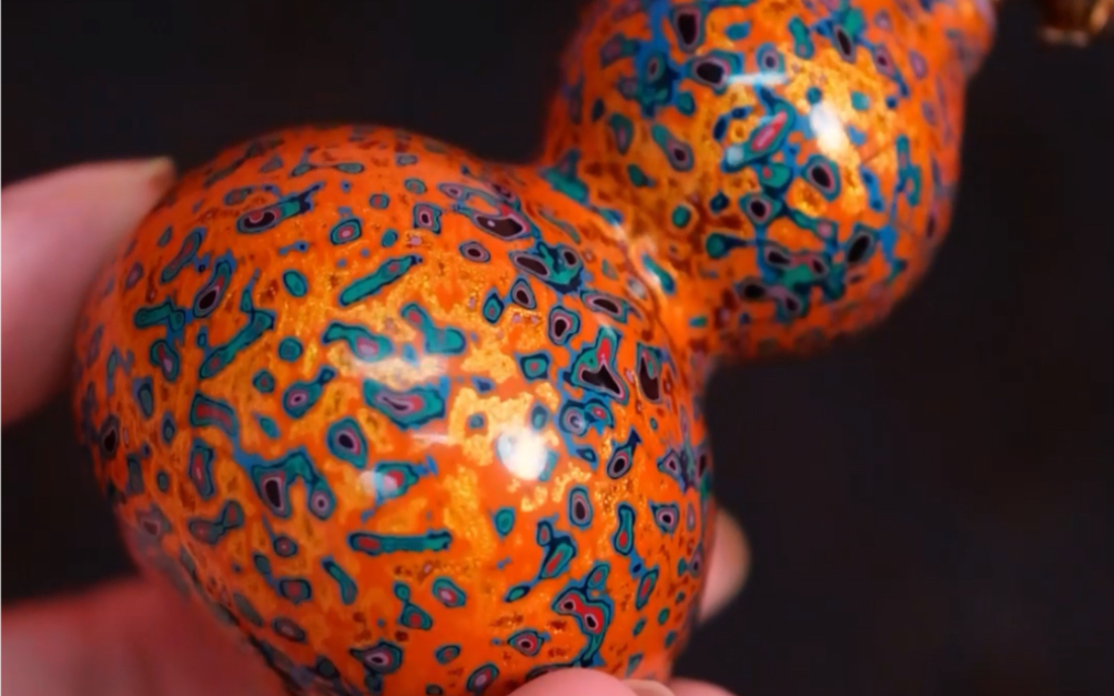 冬官大漆《金橙报瑞》葫芦挂件