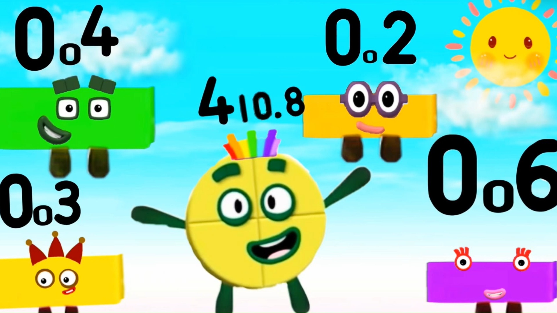 数字方块小数点加法计算 数字积木儿童益智动画短片