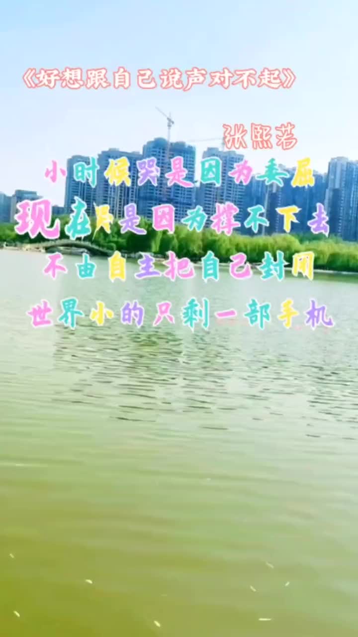 [图]张熙若的好想跟自己说声对不起Live合唱版赏花听歌湖边美景释