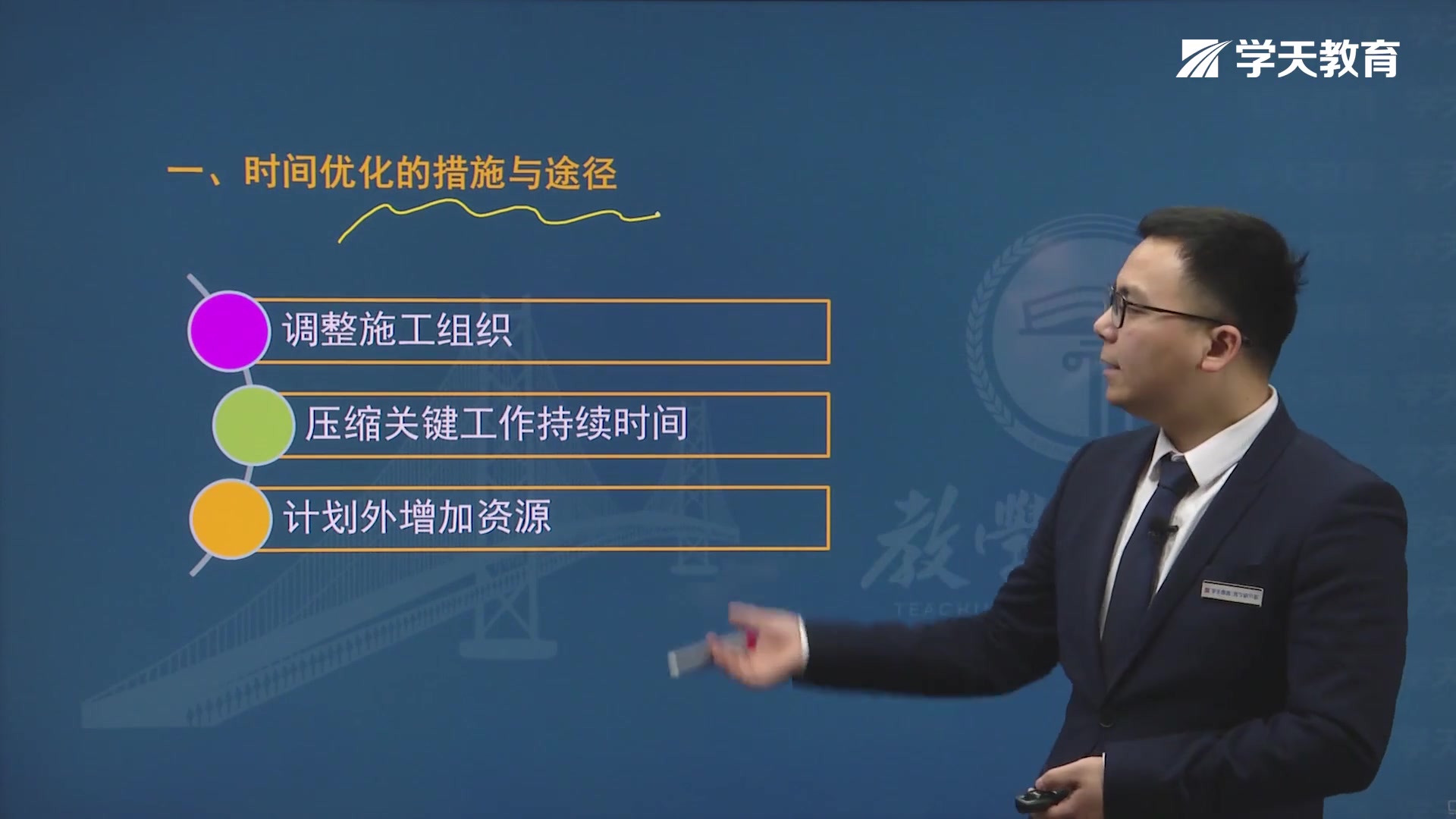 学天教育2021年监理工程师周晓峰老师《进度控制》第十一章 第一节 网络计划的时间优化哔哩哔哩bilibili