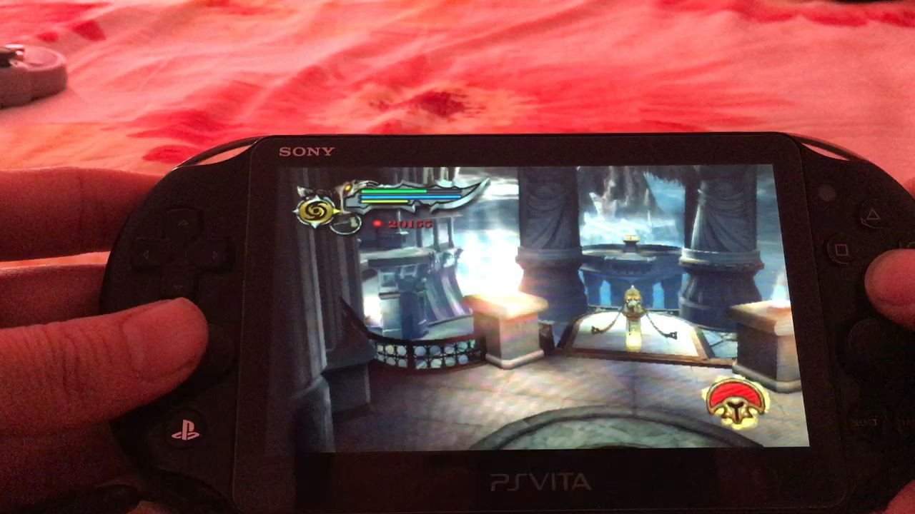 战神2psv版邪道高跳跳过火焰排风口流程解说及操作