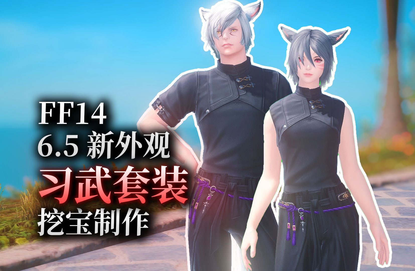 【ff14】6.5新外观:习武套(挖宝制作时装丨富婆衣)网络游戏热门视频