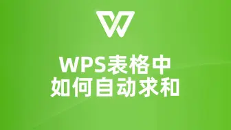 wps表格中自动求和的4种方法分享给你！