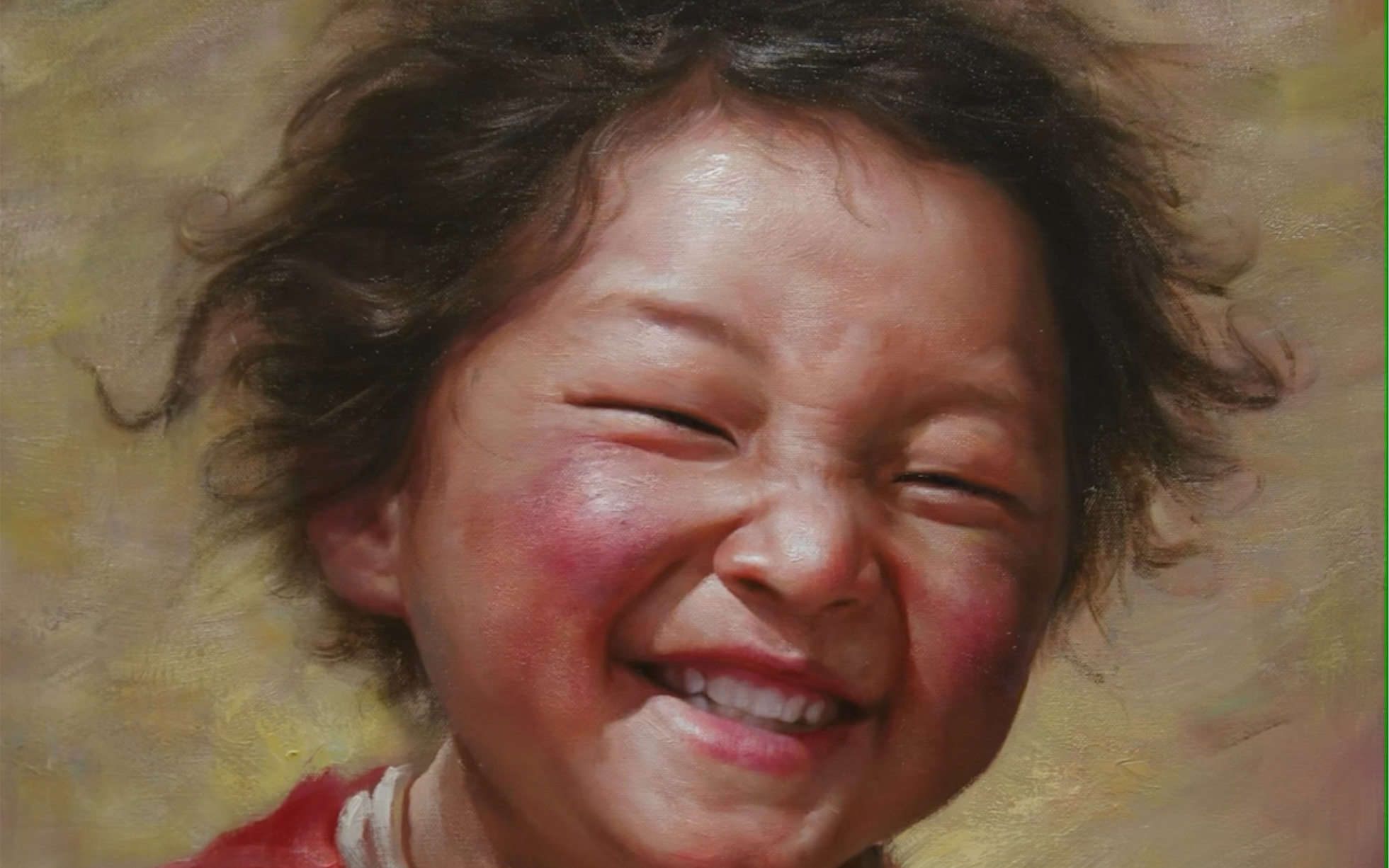 谭建武老师写实油画作品,治愈系笑容_哔哩哔哩_bilibili